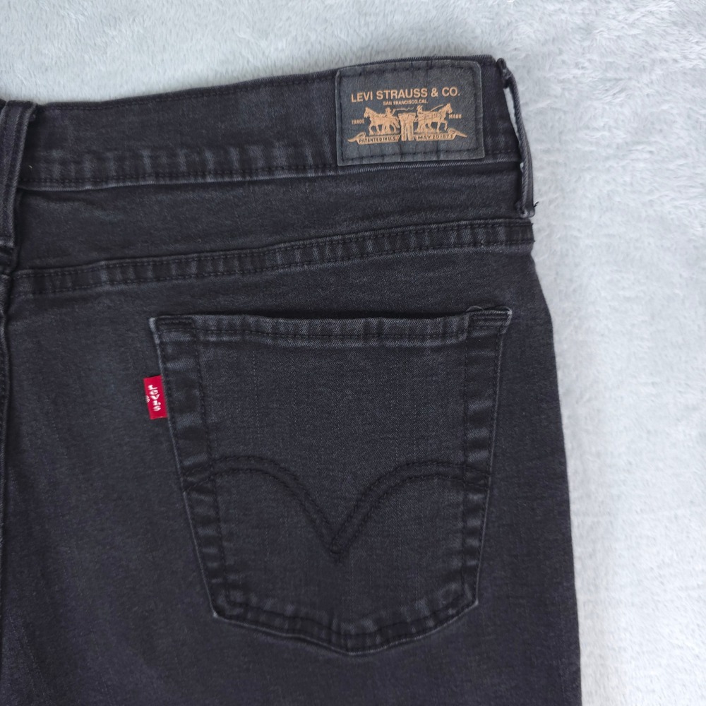 Levis 512 Jeans‎ Womens 18M Black Perfectly Slimming Boot Cut Stretch Y2K 2008 - Picture 5 of 12